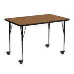 Flash Furniture XU-A3048-REC-OAK-T-A-CAS-GG