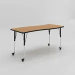 Flash Furniture XU-A3060-CON-OAK-T-A-CAS-GG