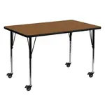 Flash Furniture XU-A3060-REC-OAK-H-A-CAS-GG