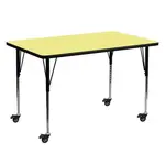 Flash Furniture XU-A3060-REC-YEL-T-A-CAS-GG