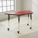 Flash Furniture XU-A3060-TRAP-RED-T-A-CAS-GG