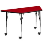 Flash Furniture XU-A3060-TRAP-RED-T-A-CAS-GG