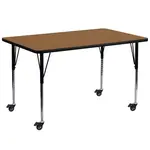 Flash Furniture XU-A3072-REC-OAK-T-A-CAS-GG