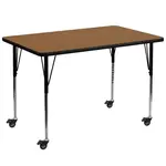 Flash Furniture XU-A3672-REC-OAK-T-A-CAS-GG
