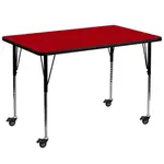 Flash Furniture XU-A3672-REC-RED-T-A-CAS-GG