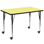 Flash Furniture XU-A3672-REC-YEL-T-A-CAS-GG