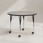 Flash Furniture XU-A42-RND-GY-H-A-CAS-GG