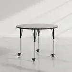 Flash Furniture XU-A42-RND-GY-T-A-CAS-GG