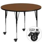Flash Furniture XU-A42-RND-OAK-H-A-CAS-GG