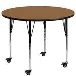 Flash Furniture XU-A42-RND-OAK-T-A-CAS-GG