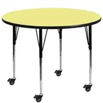 Flash Furniture XU-A42-RND-YEL-T-A-CAS-GG