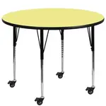 Flash Furniture XU-A42-RND-YEL-T-A-CAS-GG