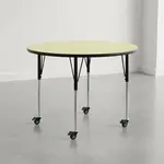 Flash Furniture XU-A42-RND-YEL-T-A-CAS-GG