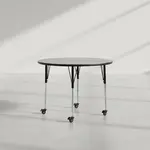 Flash Furniture XU-A48-RND-GY-H-A-CAS-GG