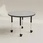 Flash Furniture XU-A48-RND-GY-T-A-CAS-GG