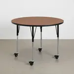 Flash Furniture XU-A48-RND-OAK-H-A-CAS-GG