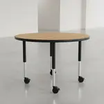 Flash Furniture XU-A48-RND-OAK-T-A-CAS-GG