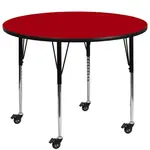 Flash Furniture XU-A48-RND-RED-T-A-CAS-GG