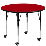 Flash Furniture XU-A48-RND-RED-T-A-CAS-GG