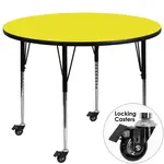 Flash Furniture XU-A48-RND-YEL-H-A-CAS-GG