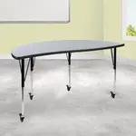 Flash Furniture XU-A60-HCIRC-GY-T-A-CAS-GG