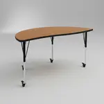 Flash Furniture XU-A60-HCIRC-OAK-T-A-CAS-GG