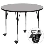 Flash Furniture XU-A60-RND-GY-T-A-CAS-GG