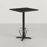 Flash Furniture XU-BLKTB-2424-T2222B-3CFR-GG