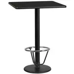Flash Furniture XU-BLKTB-2424-TR18B-3CFR-GG