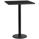 Flash Furniture XU-BLKTB-2424-TR18B-GG
