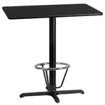 Flash Furniture XU-BLKTB-2442-T2230B-3CFR-GG