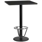 Flash Furniture XU-BLKTB-3030-TR18B-3CFR-GG