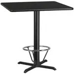 Flash Furniture XU-BLKTB-4242-T3333B-4CFR-GG