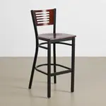 Flash Furniture XU-DG-6H1B-MAH-BAR-MTL-GG