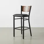 Flash Furniture XU-DG-6H1B-WAL-BAR-BLKV-GG