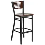 Flash Furniture XU-DG-6H1B-WAL-BAR-MTL-GG