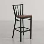 Flash Furniture XU-DG-6H1B-WAL-BAR-MTL-GG