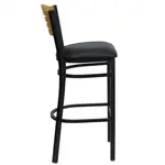 Flash Furniture XU-DG-6H3B-SLAT-BAR-BLKV-GG