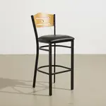 Flash Furniture XU-DG-6H3B-SLAT-BAR-BLKV-GG