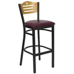 Flash Furniture XU-DG-6H3B-SLAT-BAR-BURV-GG