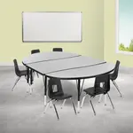 Flash Furniture XU-GRP-12CH-A3048CON-48-GY-T-P-GG