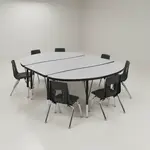 Flash Furniture XU-GRP-12CH-A3048CON-48-GY-T-P-GG