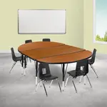 Flash Furniture XU-GRP-12CH-A3048CON-48-OAK-T-P-GG