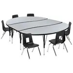 Flash Furniture XU-GRP-12CH-A3060CON-60-GY-T-P-GG
