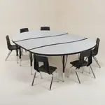 Flash Furniture XU-GRP-12CH-A3060CON-60-GY-T-P-GG