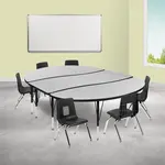 Flash Furniture XU-GRP-12CH-A3060CON-60-GY-T-P-GG