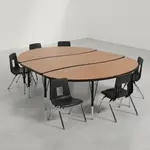 Flash Furniture XU-GRP-12CH-A3060CON-60-OAK-T-P-GG