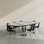 Flash Furniture XU-GRP-14CH-A3048CON-48-GY-T-P-CAS-GG