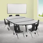 Flash Furniture XU-GRP-14CH-A3048CON-48-GY-T-P-CAS-GG