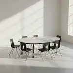 Flash Furniture XU-GRP-14CH-A3060CON-60-GY-T-P-CAS-GG